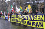 Iraner protestierten am Mittwoch, dem 28. Dezember, in Bonns Stadtzentrum