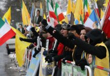 Berlin Protestkundgebung vor der iranischen Botschaft