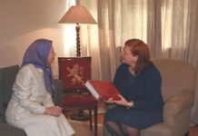 Maryam Rajavi begegnet der Präsidentin des belgischen Senats