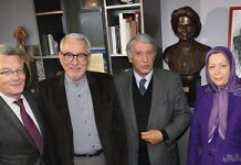 Maryam Rajavi in der Stiftung France Libertés empfanen