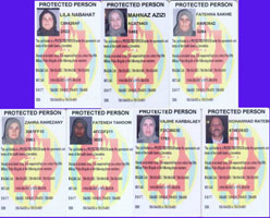 Ausweise der 7 Geiseln als geschützte Personen unter Genfer Konvention