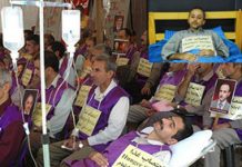 Hungerstreik in Liberty sorgt nach vier Wochen für erste gesundheitliche Folgen Hungerstreikende im Camp Liberty