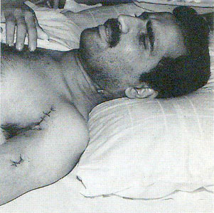 Wounded Jafari Sahraroodi hospitalized after the killing of Kurds in Vienna