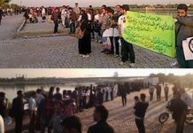 Tausende Bürger von Ahwaz bilden eine Menschenkette