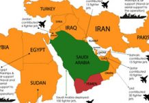 Eine von Saudi-Arabien geführte Koalition beginnt mit Luftangriffen auf Ziele im Jemen
