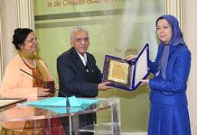Maryam Rajavi würdigt Prof. Baldev für seine Tätigkeit zur Verteidigung des Friedens