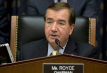 Kongressabgeordneter Ed Royce fordert Einsicht in die ‚Nebenabsprachen’ zur Atomvereinbarung mit dem Iran