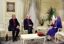 Bischöfe im Vereinigten Königreich kommen mit Maryam Rajavi zusammen und erklären ihre Solidarität mit den Bewohnern von Camp Liberty
