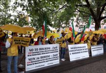 Berlin: Protestdemonstration anläßlich des Besuchs von Javad Zarif