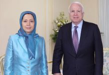 Senator McCain trifft Präsidentin des NWRI Maryam Rajavi