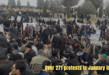 Über 271 Proteste im Januar im Iran