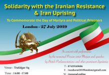 Großkundgebung von MEK Unterstützern in London für einen Freien Iran
