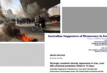 Menschenrechtsgruppe aus Australien verurteilt die Niederschlagung der Proteste im Iran