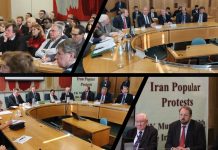 Eine Versammlung britischer Parlamentarier für die Proteste im Iran