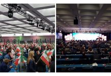 Zusammenkunft von Unterstützern von NWRI und MEK in Kalifornien aus Solidarität mit den Protesten im Iran und mit den Opfern des Flugzeugabsturzes
