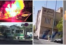 Rebellische Jugendliche zielen auf Sicherheitskräfte in Teheran ab, Khomeinis sogenanntes Hilfskomitee, ein Plünderungszentrum in Qom