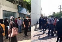 Krankenschwestern im Iran protestieren gegen schlechte Behandlung durch das Regime in der COVDI-19 Pandemie