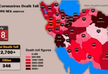 Iran: Zahl der Coronavirus – Toten steigt in 346 Städten auf 72.700