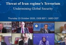 Britischer Gesetzgeber bei Online-Veranstaltung, Bedrohung des Terrorismus durch das iranische Regime