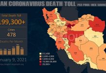 Iran: Mehr als 199.300 Tote durch den Coronavirus in 478 Städten