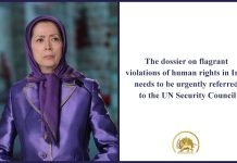 Maryam Rajavi über den Bericht des UN Generalsekretärs an die Vollversammlung über die Menschenrechtslage im Iran: