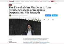 Aufstieg eines Massenmörders zum iranischen Präsidenten ist ein Zeichen von Schwäche und nicht von Stärke