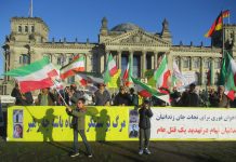 Berlin: Mahnwache vor dem Reichstag wegen drohendem Massaker an inhaftierten Demonstranten im Iran