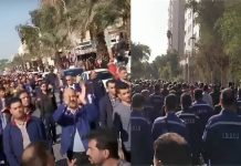 Tag 6 des Streiks und Demonstration der Stahlarbeiter von Ahvaz vor dem Regierungssitz von Chuzestan