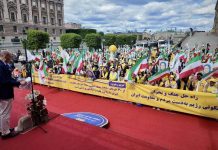 NWRI-Unterstützer demonstrieren in Stockholm für Wandel