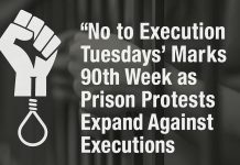 90. Woche der „Nein zu Hinrichtungsdienstagen“ -Proteste in 52 iranischen Gefängnissen