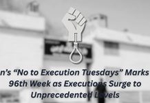 Iran: „Nein zu Hinrichtungsdienstagen“ erreicht Woche 96