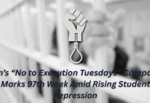 „Nein zu Hinrichtungsdienstagen“ in Woche 97, Repression nimmt zu